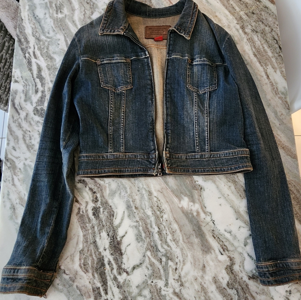 Guess Jeans Cropped Jean Jacket